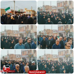 اجتماع مردم روزه دار شهر اهرم تنگستان در پی شهادت حضرت امام خامنه ای