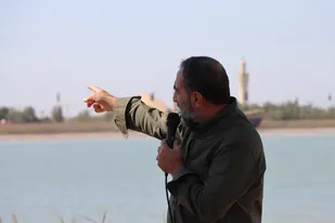 زیارت فرمانده سپاه نینوا از یادمان عملیات والفجر ۸ در اروند کنار