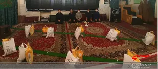 توزیع 25 بسته مواد غذایی توسط گروه جهادی پایگاه مقاومت بسیج شهید دستغیب (ره) بجنورد