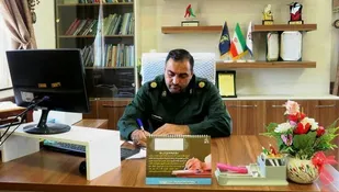 سرگرد پاسدار وحید قویدل فرمانده سپاه شهرستان راز و جرگلان  به مناسبت یک سال خدمتگذاری با افتخار