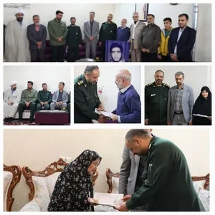 دیدار نوروزی فرمانده سپاه ناحیه حضرت روح&zwnj;الله جنوب شهرستان ری با خانواده معظم شهدا