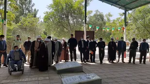 تجدید میثاق مسئولان استانی و شهر خرمدشت با شهدا