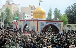 تشییع پیکر شهید مدافع حرم علی رضایی در پاکدشت