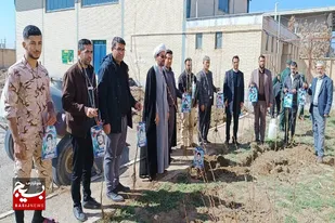 کاشت ۶۰ اصله نهال به نیت شهدای شهر مهاجران