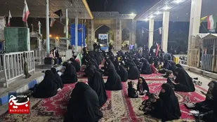 بانوان گتوند پس از تجمع شبانه، در دعای کمیل گلزار شهدا شرکت کردند