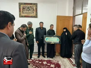 دیدار فرمانده ناحیه مقاومت بسیج شوش با خانواده شهدای مدافع حرم
