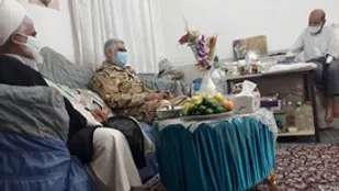 دیدار امیر پوردستان با خانواده جانباز دفاع مقدس