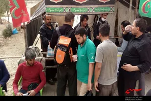 خدمت&zwnj;رسانی موکب خادم الحسین(ع) شهر گیان به زائران