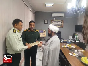 دیدار فرمانده فراجا شهرستان میرجاوه با فرمانده ناحیه مقاومت بسیج