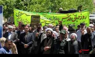 فریاد استکبارستیزی مردم فریدونشهر در روز قدس