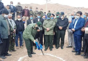 کلنگ زنی کتابخانه موعود دهستان کرغند شهرستان قاینات