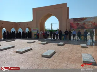 برگزاری مراسم غبارروبی گلزار شهدا در گلباف