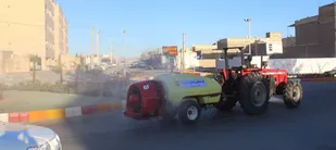مبارزه با کرونا با ضدعفونی شهر شاهرود