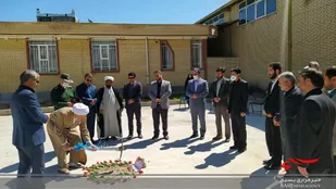 آیین کلنگ زنی مدرسه ۶ کلاسه دخترانه راهیان کوثر در شهرستان ابهر