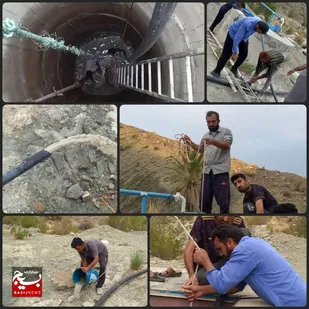 لایروبی چاه آب آشامیدنی روستای ریرینن&zwnj;به&zwnj;همت&zwnj;بسیج&zwnj;سازندگی&zwnj;بشاگرد