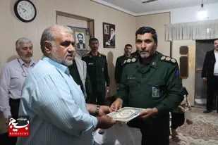دیدار معاون هماهنگ کننده سپاه کربلا با خانواده شهید شاخص استان مازندران