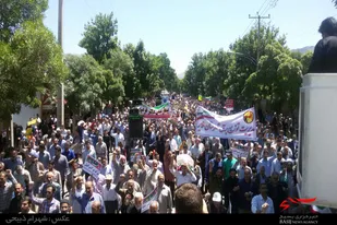 حضور پرشور مردم ملایر در راهپیمایی روز قدس