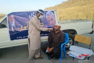 توزیع ۱۰۰۰ عدد ماسک و انجام تست pCR در سراوان