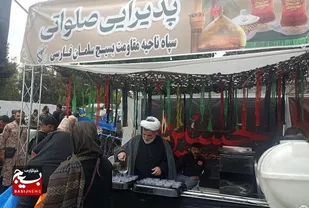 موکب جاماندگان اربعین حسینی در مسیر راهپیمایی برپا شد