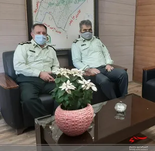 دیدار فرمانده پایگاه مقاومت بسیج حضرت ام البنین (س) با رئیس کلانتری نیروی انتظامی رجایی شهر+تصاویر
