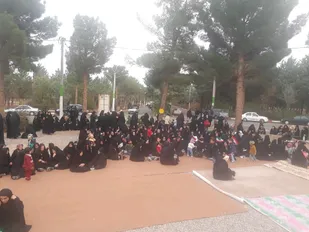 پیاده روی خواهران جامانده اربعین حسینی در بیارجمند