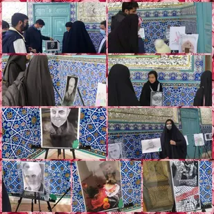نمایشگاه نقاشی، طراحی و عکاسی با موضوع شهادت سردار دلها در حرم امامزاده جعفر(ع)