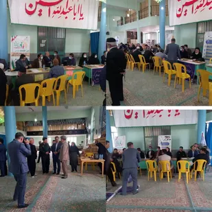 برگزاری میز خدمت جهادی در شهر بام