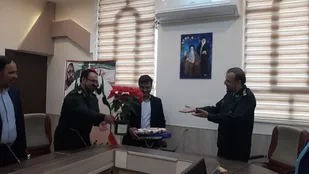 دیدار فرمانده سپاه ناحیه شاهرود با ریاست آموزش و پرورش بسطام