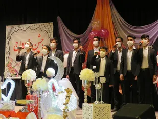 جشن ازدواج پیوند علوی ۴۰ زوج جوان در مهریز برگزار شد