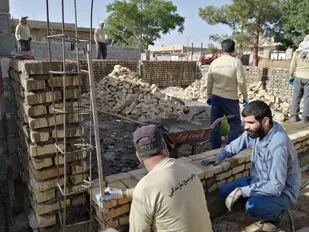 فعالیت عمرانی گروه جهادی اسلامیه تفت در شهرستان خاتم