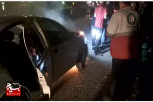 واکنش سریع هلال احمر اسدآباد و مهار حریق خودرو&nbsp;