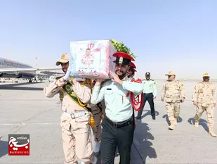 استقبال از پیکر شهید مرزبانی &laquo;سجاد صیامی&raquo; در مشهد
