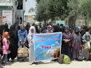 اعزام اولین کاروان خواهران اهل سنت گالیکش به مرقد مطهر امام رضا (ع)