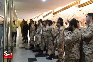 بازدید سربازان سپاه انصارالحسین(ع) از باغ موزه دفاع مقدس همدان