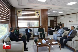 دیدارمدیرکل صدا و سیمای مرکز خلیج فارس با فرمانده سپاه امام سجاد علیه السلام