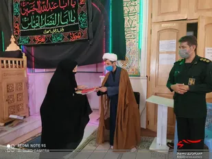 مراسم تکریم ومعارفه فرمانده پایگاه خواهران حضرت معصومه&laquo;س&raquo; شهر بهارستان