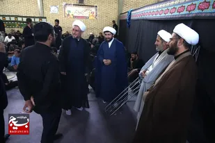 بازدید مسئول نمایندگی ولی فقیه در سپاه انصارالحسین(ع) از موکب شهدای بانک صادرات همدان