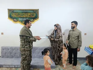 دیدار صمیمی فرمانده سپاه سراوان با خانواده کارکنان