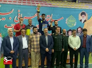 سکوی قهرمانی زیر پای شیرمردان کاراته بسیج استان کرمان