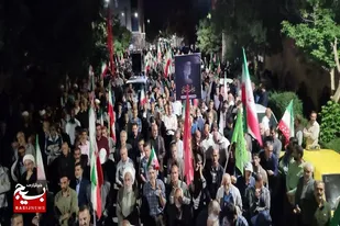 اجتماع پرشور مردم تویسرکان در نود و دومین شب تجمعات