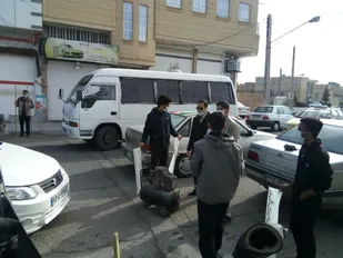پشت نویسی و فضاسازی خودرویی جهت شرکت در راهپیمایی 22 بهمن