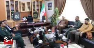 دیدار مسئول نمایندگی لشکر۷عملیاتی سپاه استان باسرپرست فرمانداری هندیجان