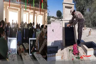 غبار روبی مزار شهدای شهرستان چابهار در گرامی داشت دهه مبارک فجر