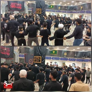 شورحماسی مردم عزادار شهرستان هندیجان در حرم مطهر امامزاده عبدالله