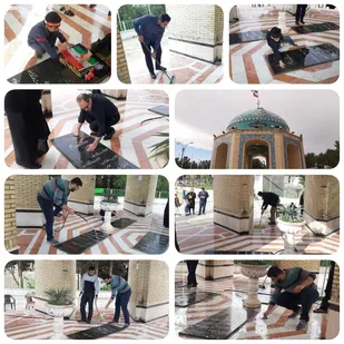 غبارروبی مزار شهدای گمنام شهرستان پیشوا