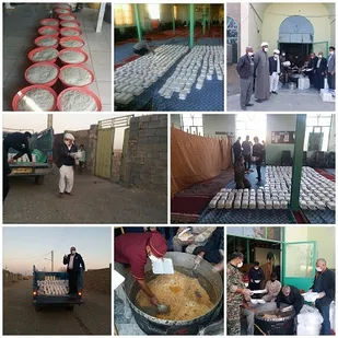طبخ و توزیع ۲۰۰۰ هزارپرس غذای گرم در راستای رزمایش کمک مومنانه در روستای گوشلاغر