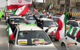 رژه خودرویی مردم "دیارمیرزا کوچک" در سالروز پیروزی انقلاب