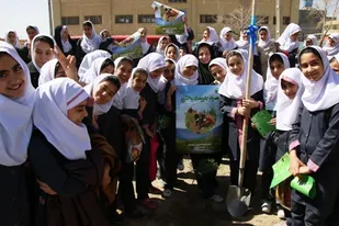 درختکاری کودکان و نوجوانان در چهارمحال و بختیاری