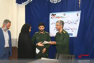 تجلیل از مدال&zwnj;آوران بسیجی مسابقات کشوری در سپاه ناحیه همدان