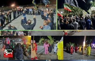 برگزاری مراسم تعزیه خوانی کاروان اسرای کربلا در روستای کریم&zwnj;آباد بندرهندیجان